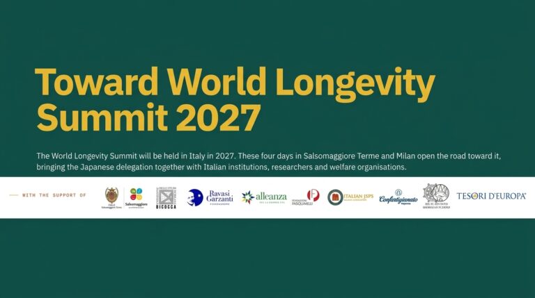 Tesori d’Italia nel percorso verso il World Longevity Summit 2027: da Kyotango a Salsomaggiore, un ponte tra Italia e Giappone per una nuova cultura della Longevity